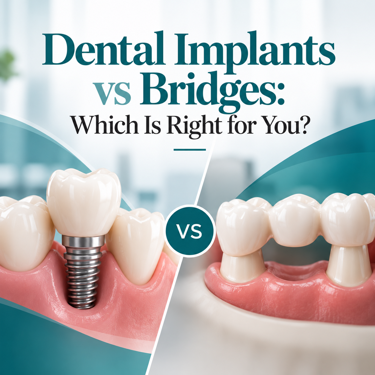 Dental Implants vs Bridges: Which Is Right for You?